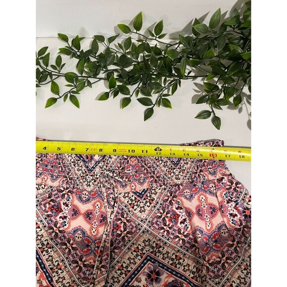 Maurices XL Long Smocked Waist Boho Printed Skirt 100% Rayon Multicolor Womens - Picture 10 of 13